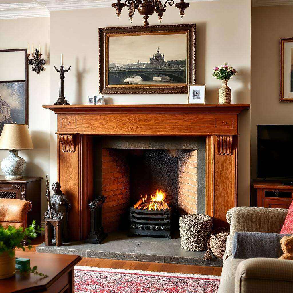 Oak mantel, Northamptonshire