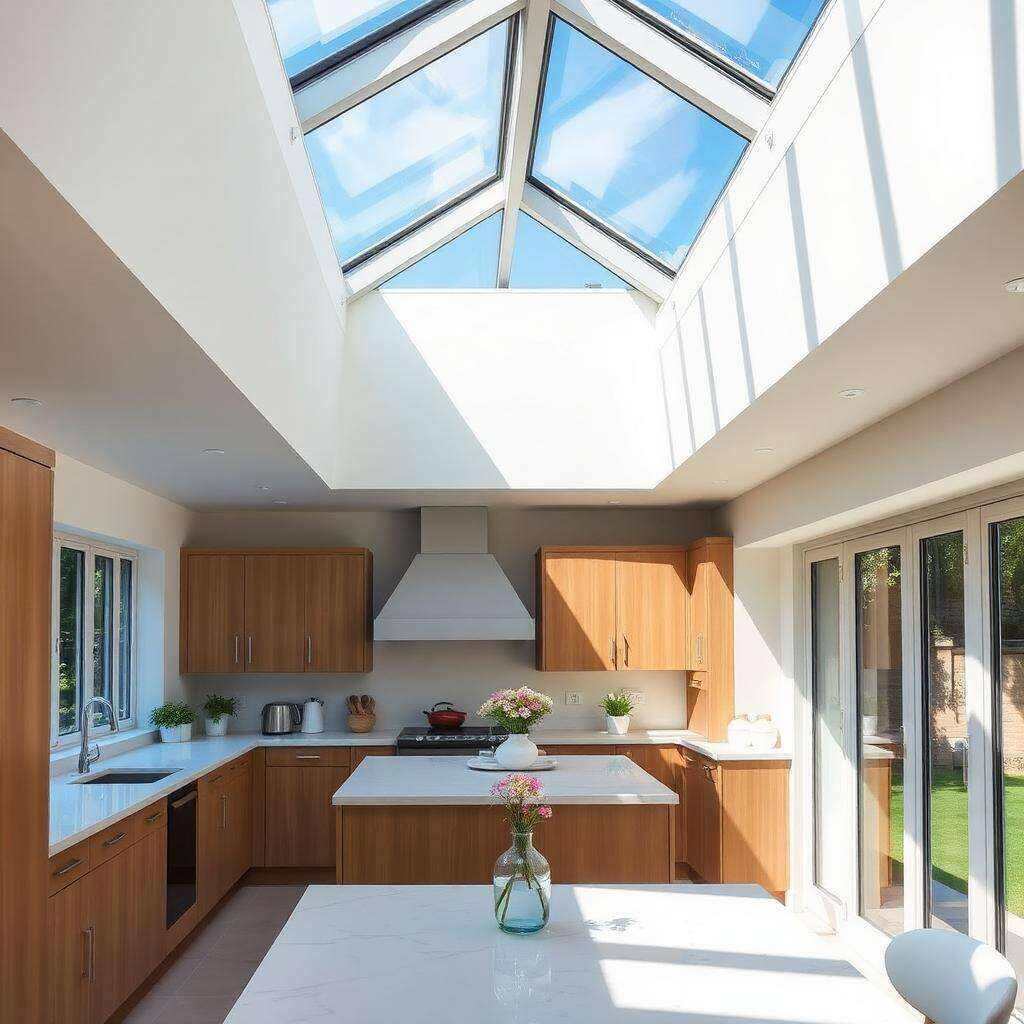Roof lantern over kitchen